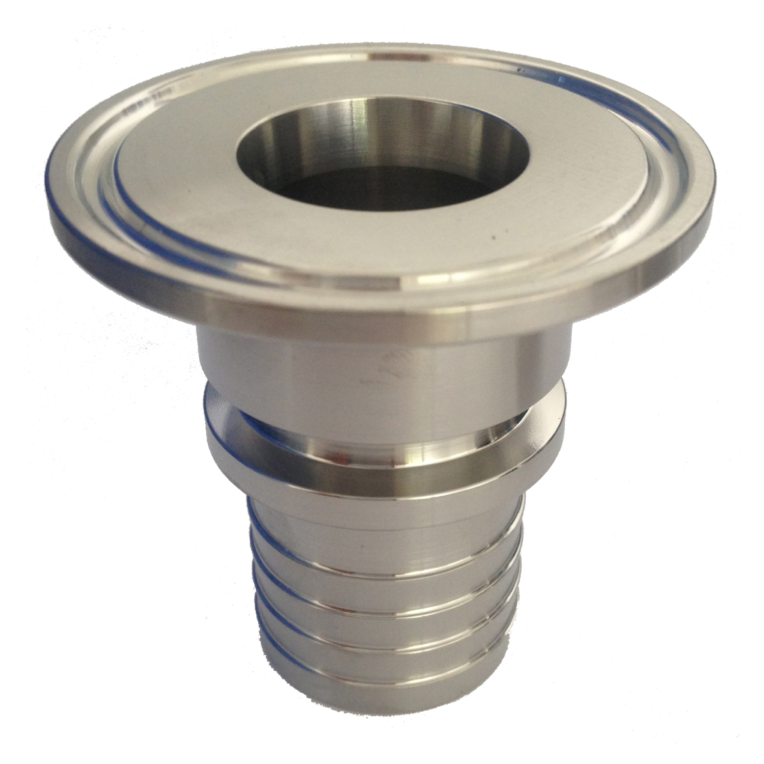 Tri-Clamp, RVS316T ferrule met gekarteld