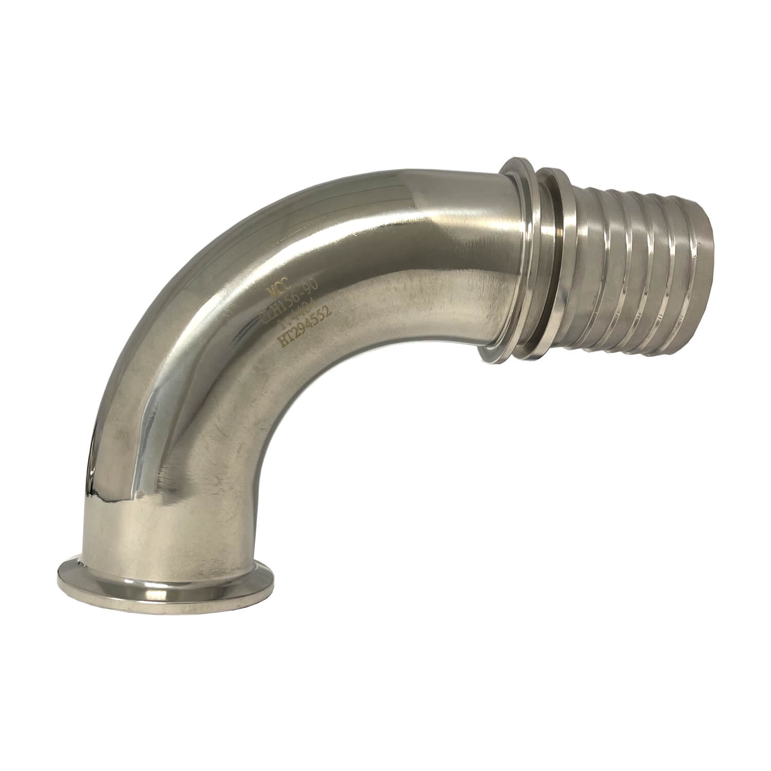 Tri-Clamp, RVS316T, bocht 90° ferrule x