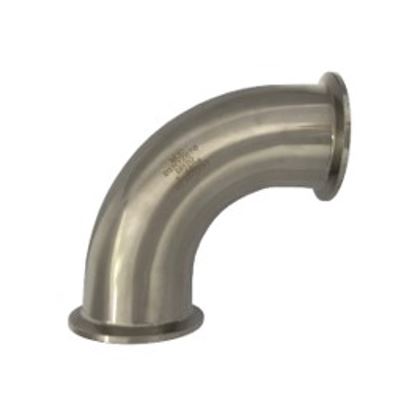 Tri-Clamp, RVS316T, bocht 90°, 2x Clamp