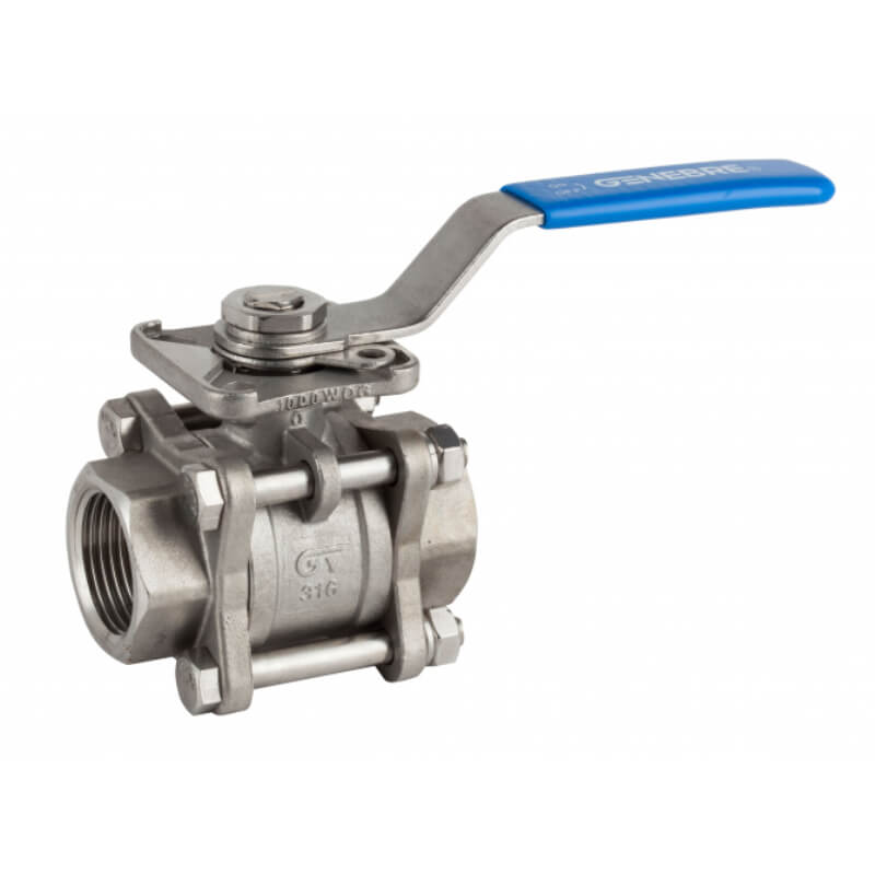 Kogelkraan. RVS 1 1/2", 2 x bi.dr. 2027V