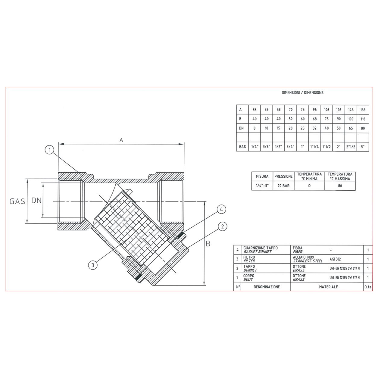 Messing vuilvanger type 100, 2 x bi.dr.