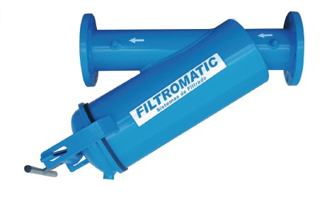 Waterfil. Centr. 6" RVS, schr. 200 mic.