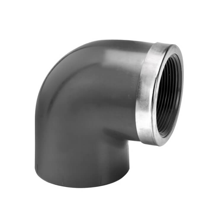 Knie PVC-U 90°, bi-dr.