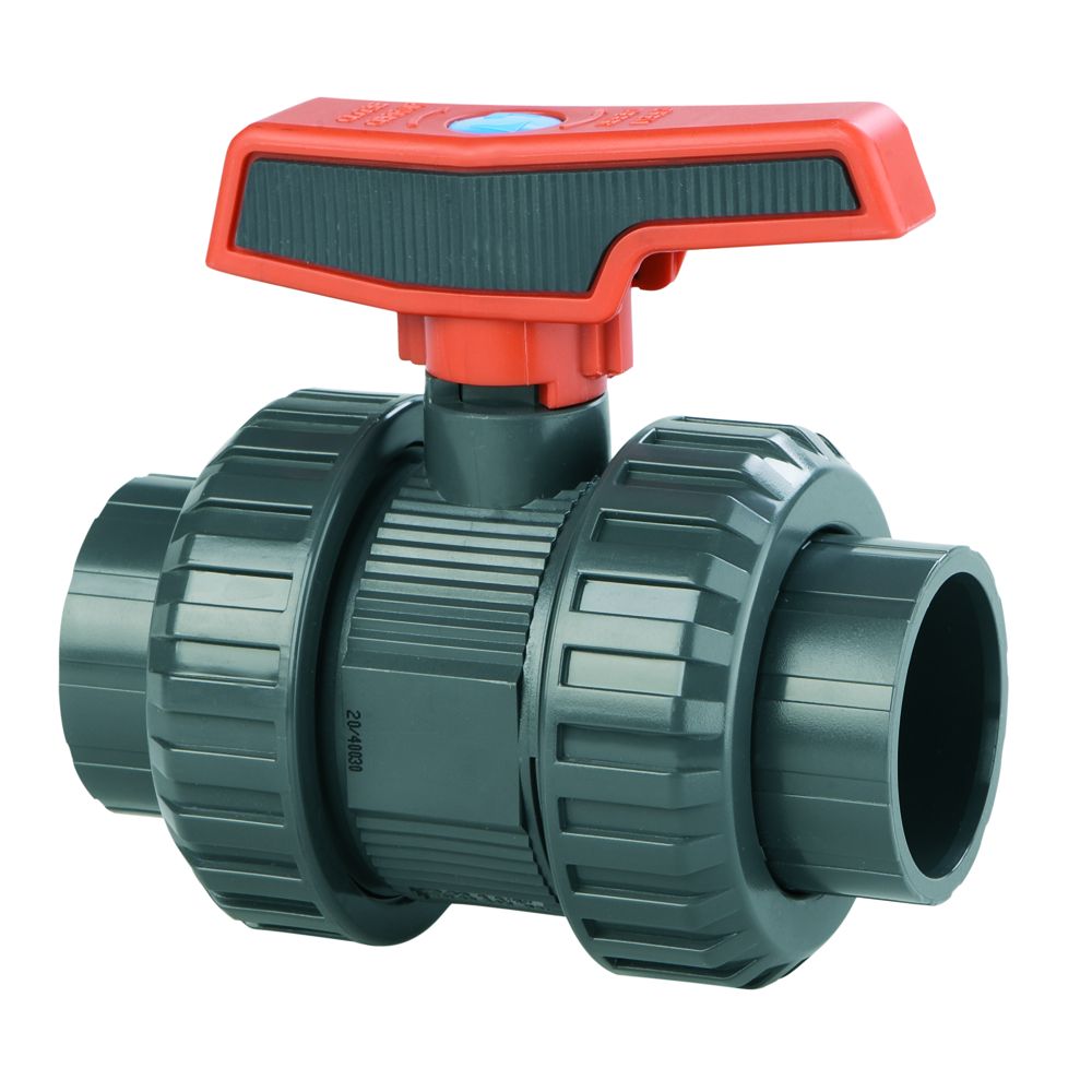 Kogelkraan PVC-U, 2 wartels