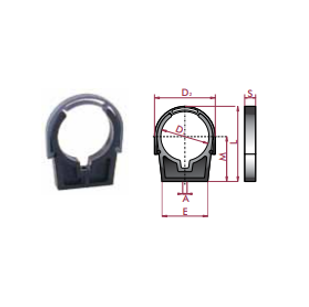 Cepex PP buisklem, met clip