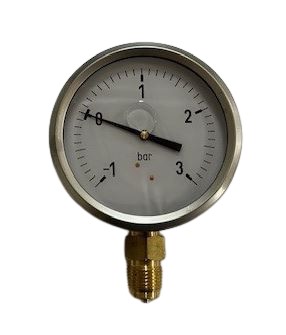Manometer nat 100mm, -1 - 3, 1/2" oa