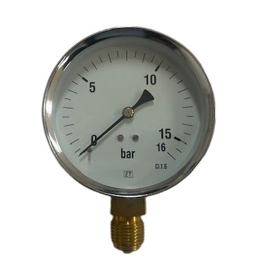 Manometer droog 100mm, 0 - +16, 1/2" oa