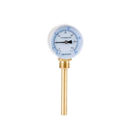 Bimetaal thermometer 63 mm, 1/2" o.a.