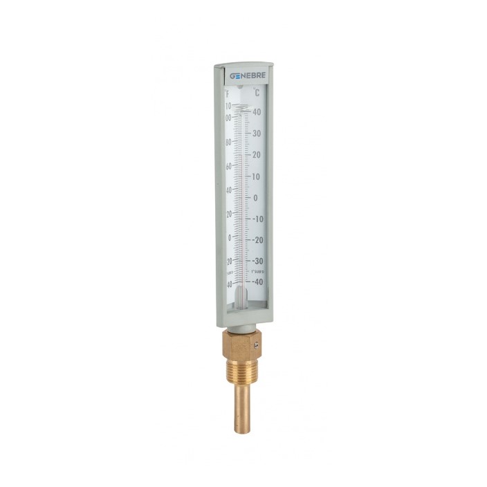 Glazen Thermom. d. 100mm, 1/2" oa