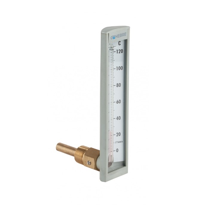 Glazen Thermom. d. 100mm, 1/2" aa