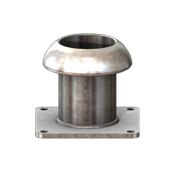 Cardan Vdeel x vierkantflens