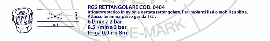 Ricchetti RH 0.9 - 8 mtr. sproeier 1/2"