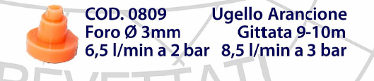 Ricchetti nozzle oranje voor 2 E + 2EC r