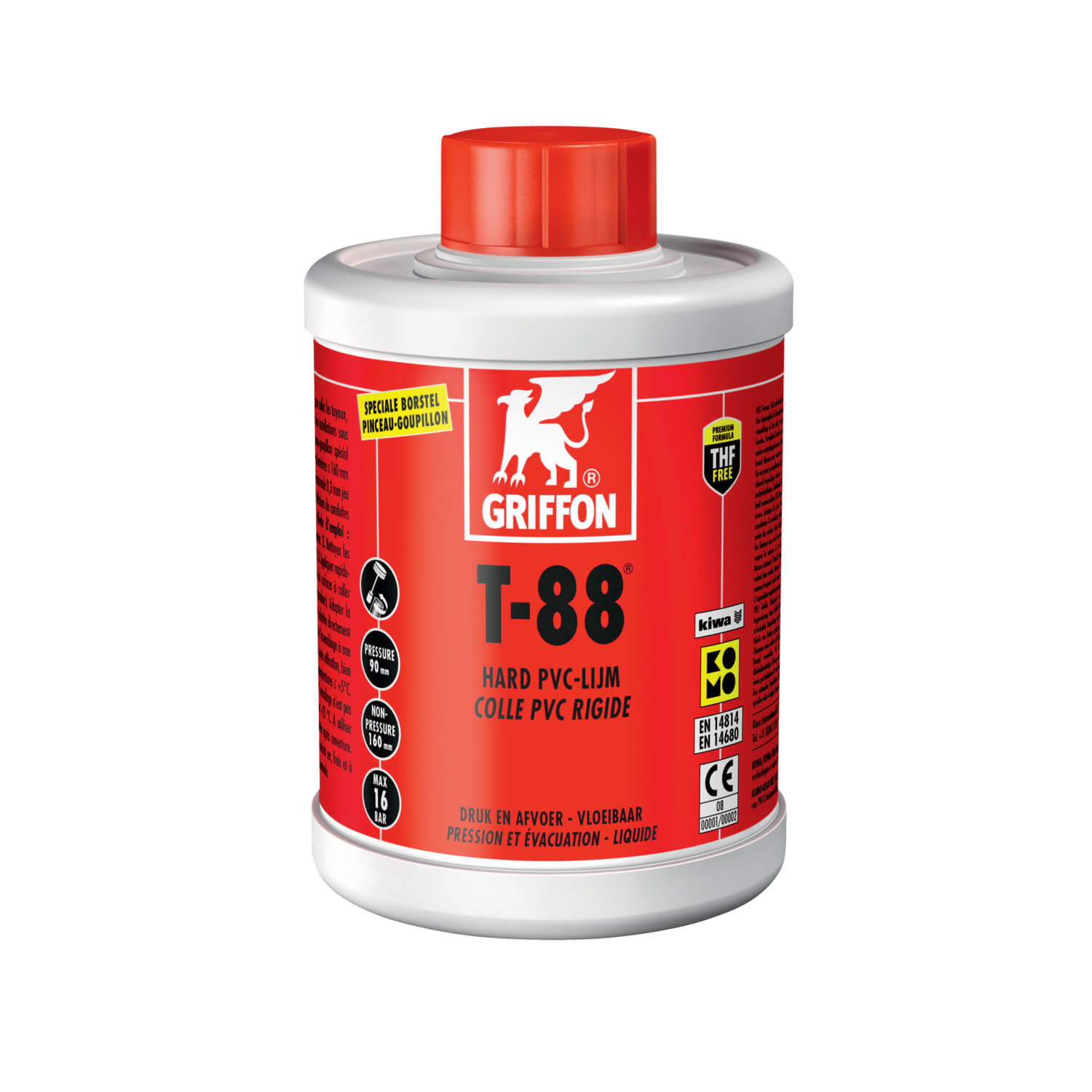 Griffon PVC lijm T-88, Kiwa, 1000ml