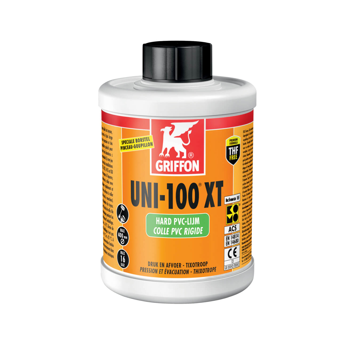 Griffon PVC lijm UNI-100 XT, Kiwa 1000ml