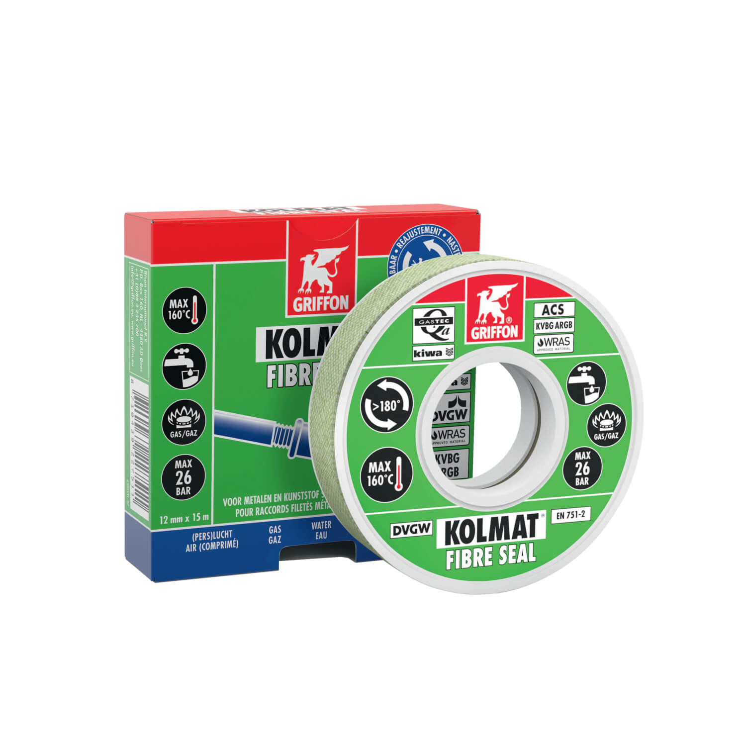 Kolmat Fibre Seal rol B = 12mm x L = 15m