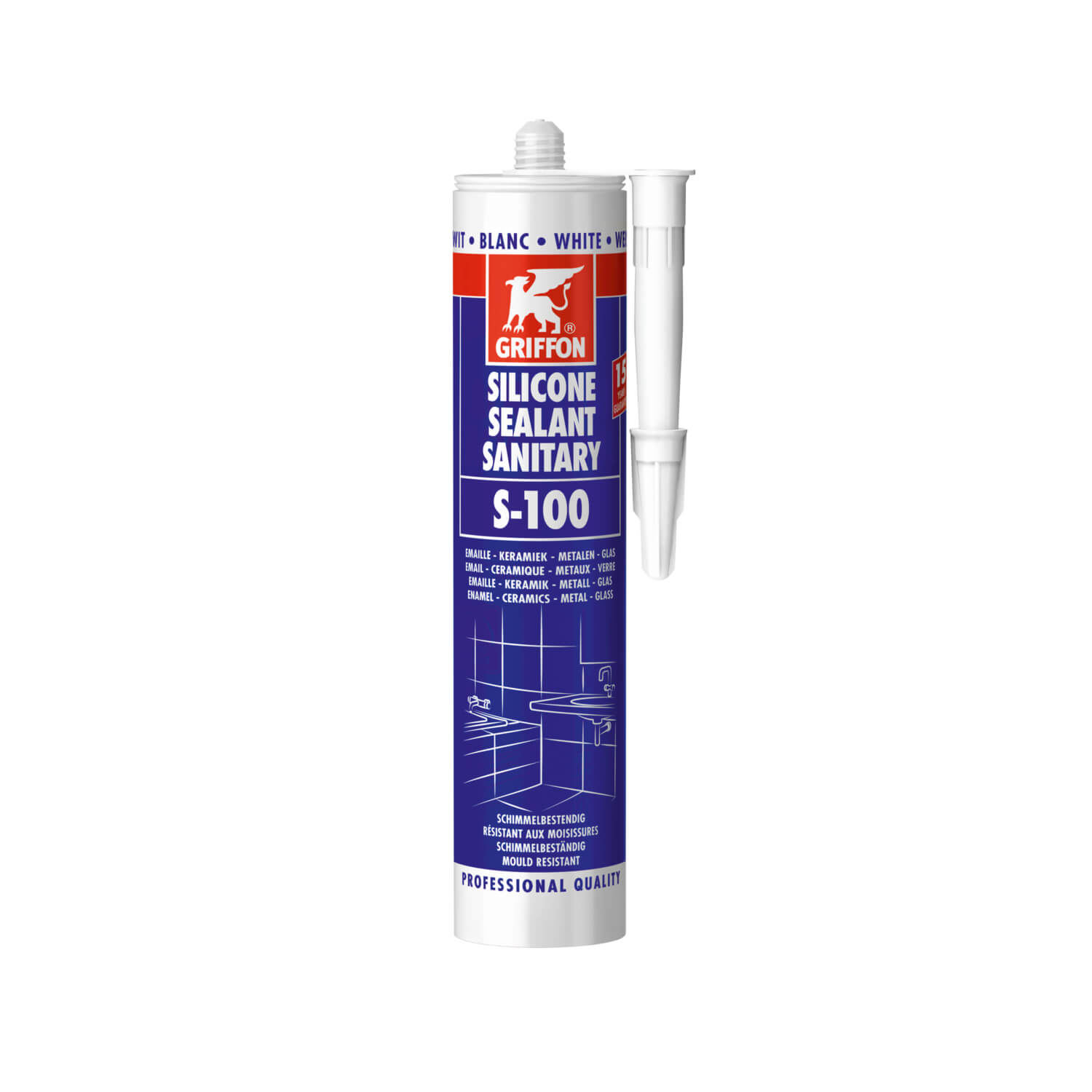 Griffon Silicone Sanitaire S-100, wit