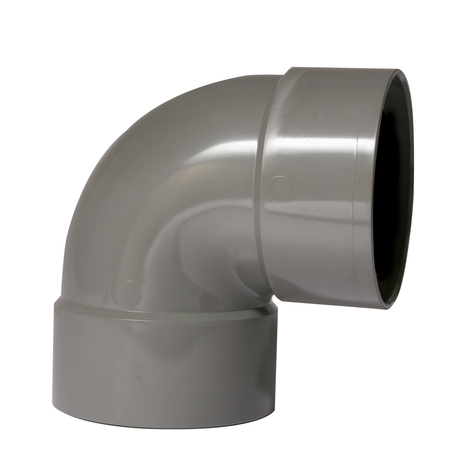 PVC Lijmbocht 90°,M/M,grijs