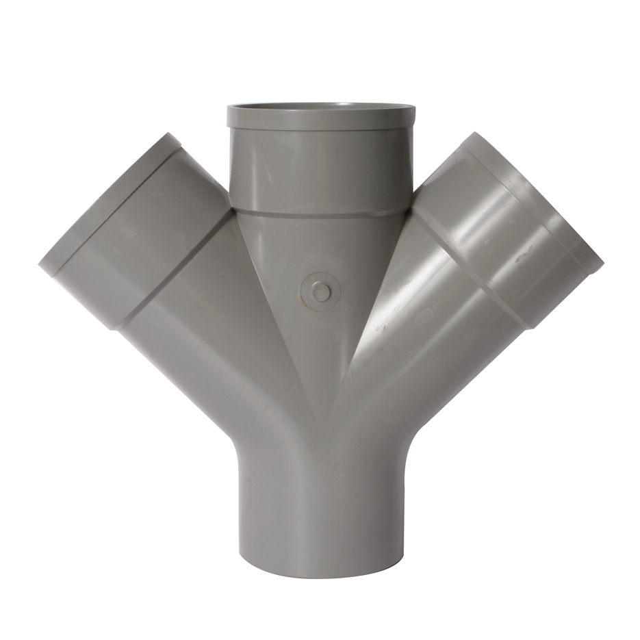 PVC Lijm kruisstuk 45°, 3XM/S