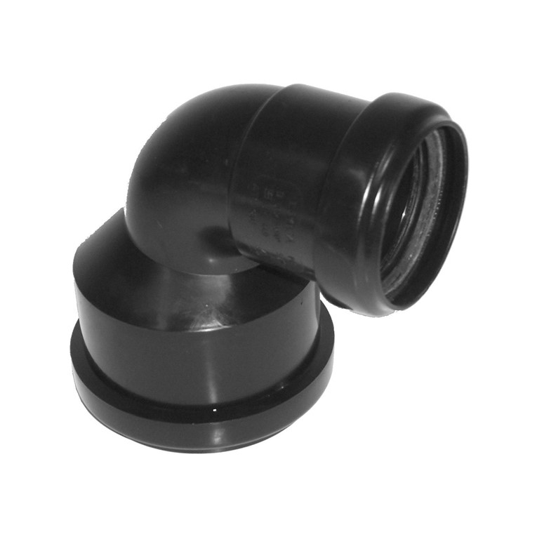 PP verloopbocht diam.75x50mm, 90°, mof /