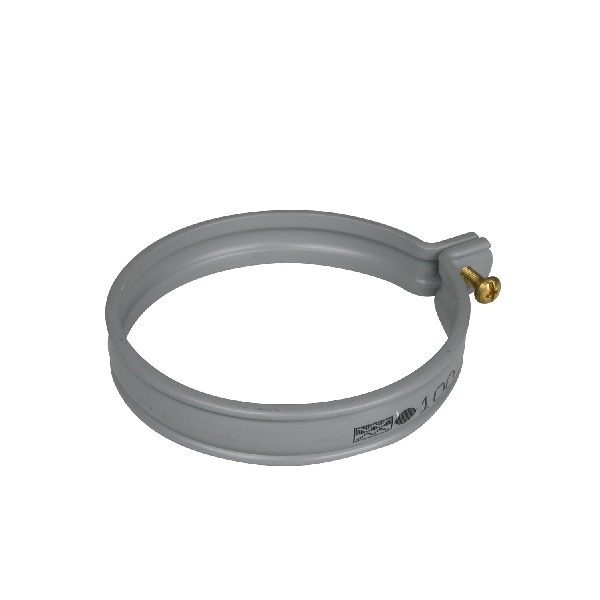 Pijpbeugel 130, PVC, grijs