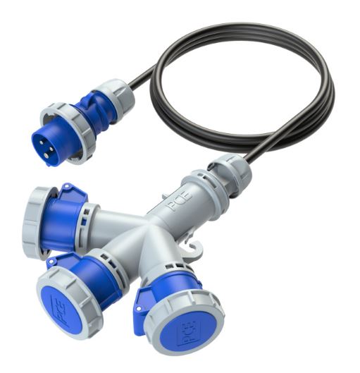 4-weg IP67 In: CEE 16A 3p 230v 6h bl.